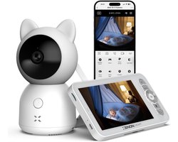 XENON slimme babyfoon met camera incl. monitor | wifi | werkt met Tuya Smart en SmartLife | HD beeld | 2-weg communicatie