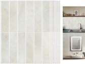 Muraio Plaktegels - 10 stuks Tegeltickers- Zelfklevende 3D Muurstickers Keuken - Tegelstickers Badkamer - Grijs/beige - 25,4 cm x 20 cm