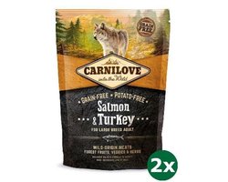 2x1,5 kg Carnilove salmon / turkey adult large breed hondenvoer