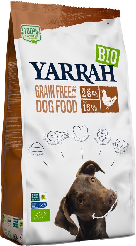 Yarrah - Dog Adult Biologisch Graanvrij Kip/Vis