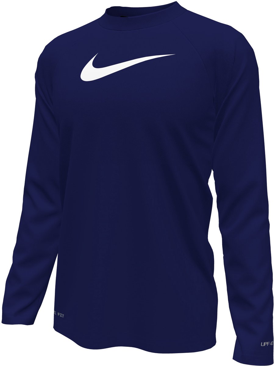 Nike swimwear - t-shirt lm - maat 128-137 - meisjes - marine - afbeelding