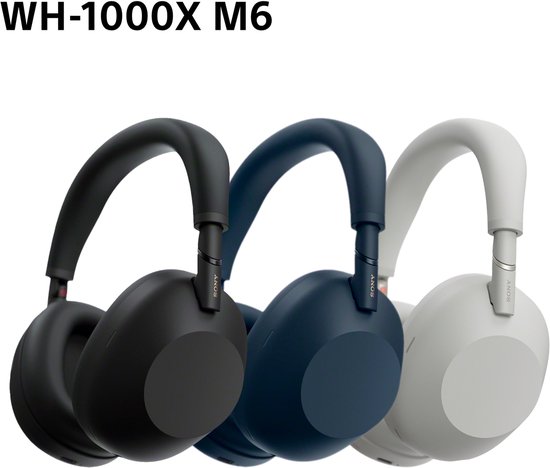 Sony WH-1000XM6 - Casque sans fil à réduction de bruit - Argent