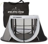 AeroMoov Campingbedje / Reisbedje met matras - voor baby én peuter - met bodemverhoger - Opgezet in 2s - Grey Rock
