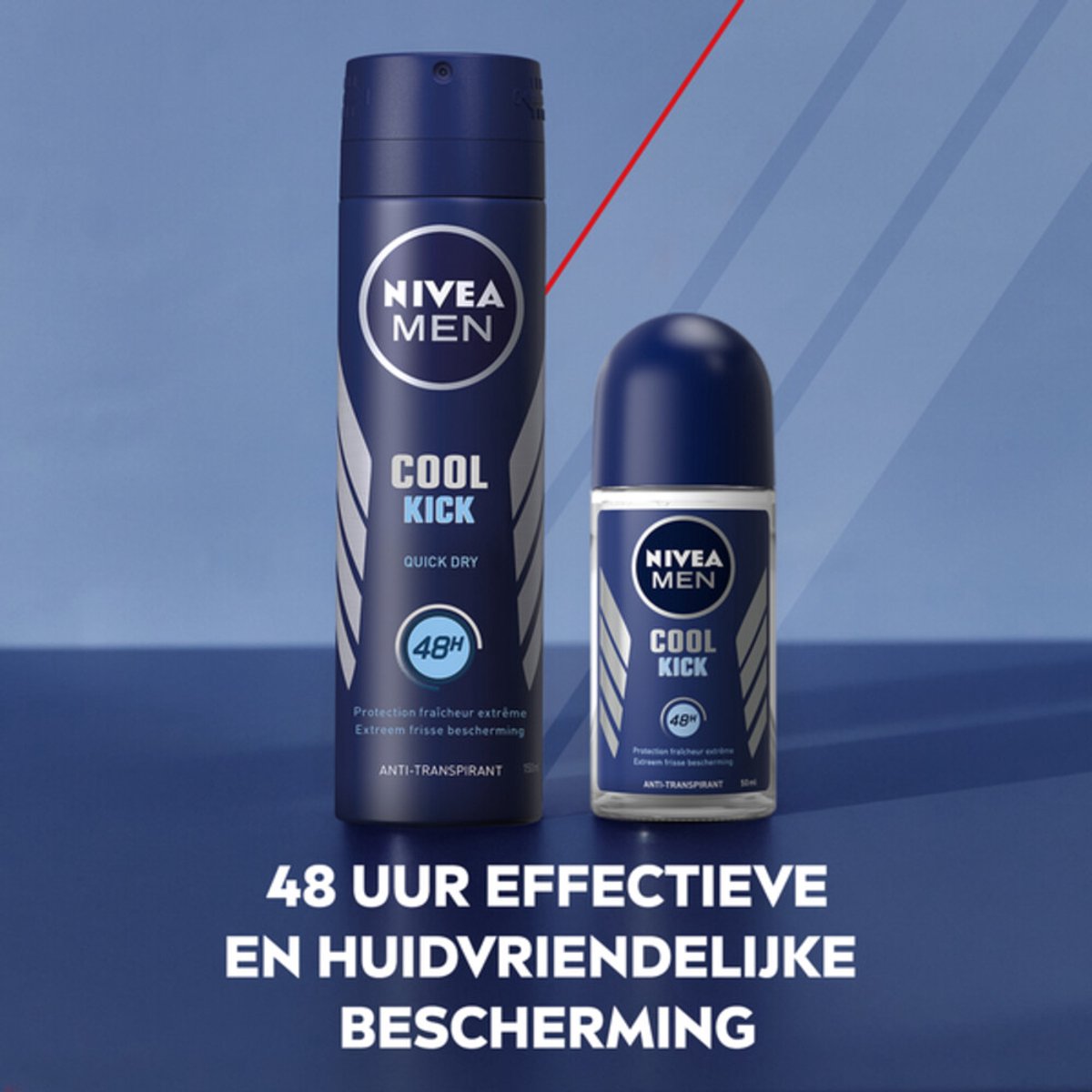 NIVEA Men - Deodorant Roller Cool Kick - 3 x 50 ml - Voordeelverpakking