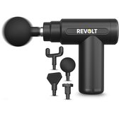 Bol.com Revolt - Mini Massage Gun - Inclusief 4 Opzetstukken - Inclusief Adapter - 6 Snelheidsstanden - Spierherstel & Spieronts... aanbieding