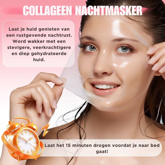 Ikzee Collagen Night Mask - Hydraterend Gezichtsmasker - 75ml | bol
