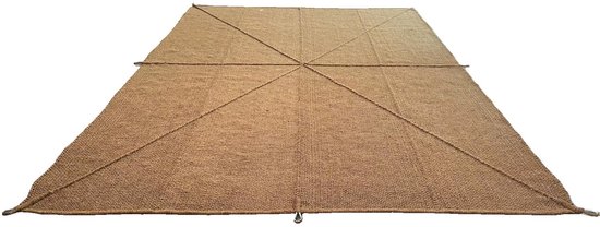 CocoWeave Rechthoek Schaduwdoek – Duurzame & Stijlvolle Zonnedoek van Kokosvezel – Effectieve Zonwering & waterdoorlatend Zonnezeil – Voor het Terras, Balkon of Tuin Inclusief Bevestigingsmateriaal – 4x3 meter