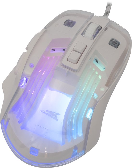 Baracuda - Muis - Anglerfish - Precisie - optisch - 7200 DPI - Huano schakelaar - 7 knoppen - RGB - 1,5 meter kabel - Ergonomisch