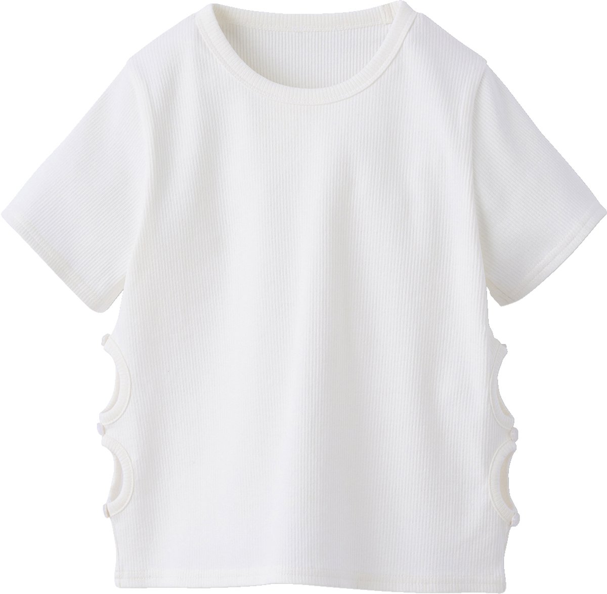 Jonen T-shirt voor meisjes met ajourdetails aan de zijkanten JONEN
