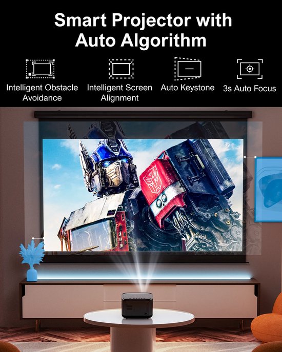 Beamer - Mini Beamer - Projector - Digitale Beamer - Draagbaar - 1080P ...