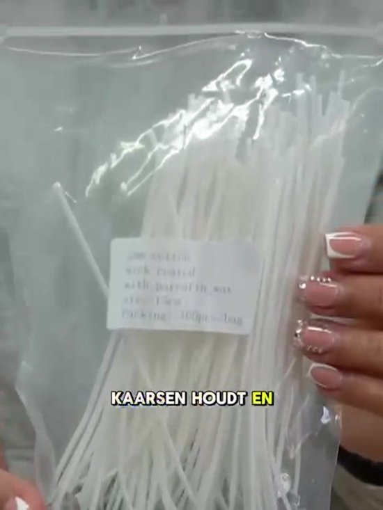 Kaarsenlont - Kaarslont - 100 stuks - Kaarslonten voor zelf kaarsen maken - 15 centimeter - Kaarsen maken voor volwassenen