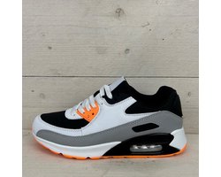 Air sneakers zwart oranje (verkrijgbaar van maat 36 t/m maat 45) Zwart / 41
