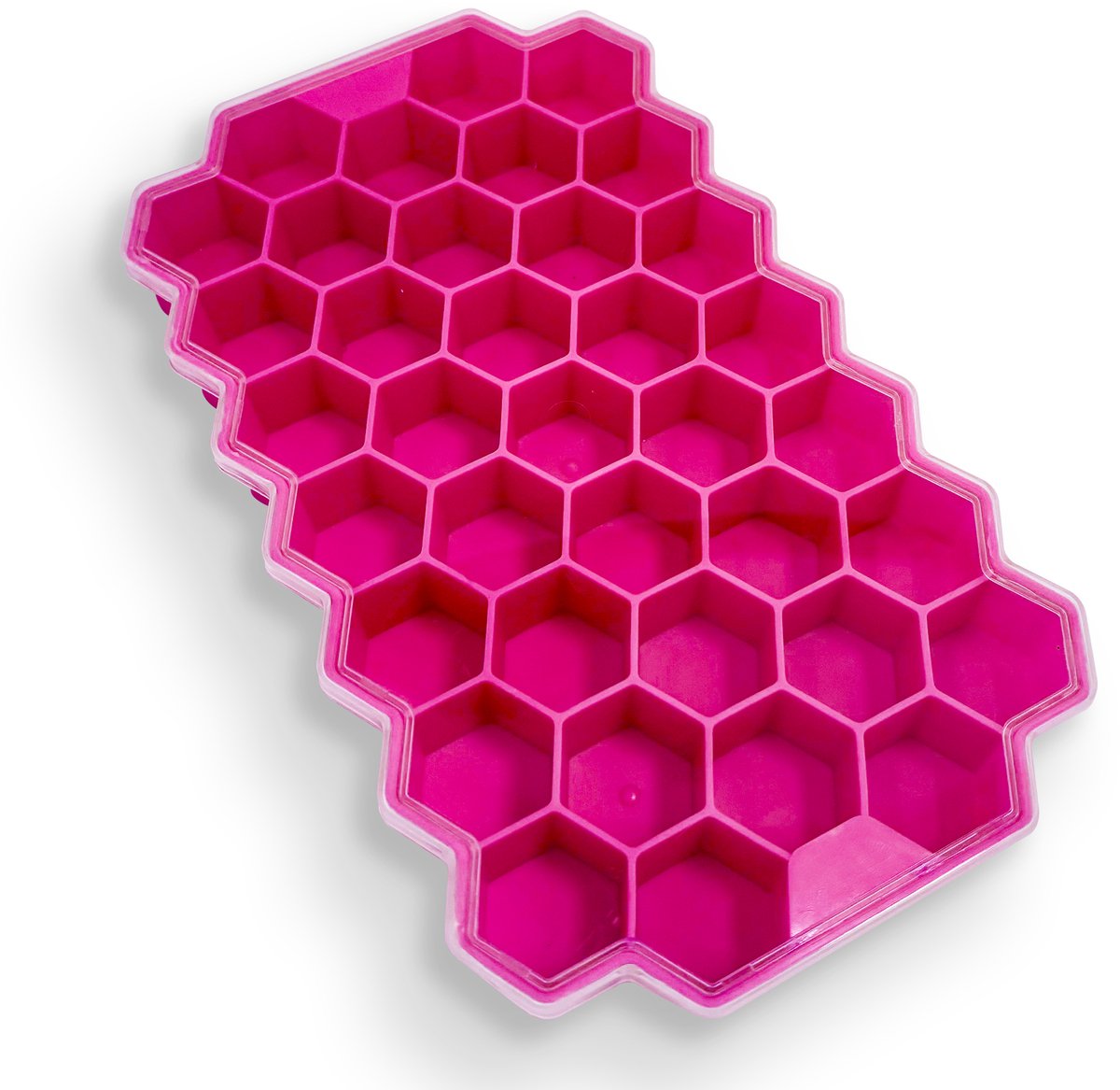 UDUTCH Siliconen IJsblokjesvormen Set 3 stuks | Honingraatontwerp | BPA-vrij | IJsklontjes | IJsblokjes Maken Voor Feest, Cocktail, IJskoffie, IJsblokjes Thuis & Bar | Roze