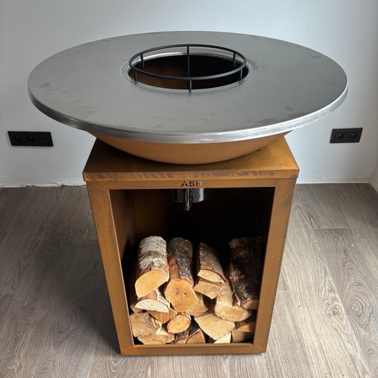 ASH - Solaris - Cortenstaal - XXL - Plancha barbecue met grillring - Buitenkoken - Plancha BBQ - Plancha Bakken - Roest - Grillring van ASH — afbeelding 2