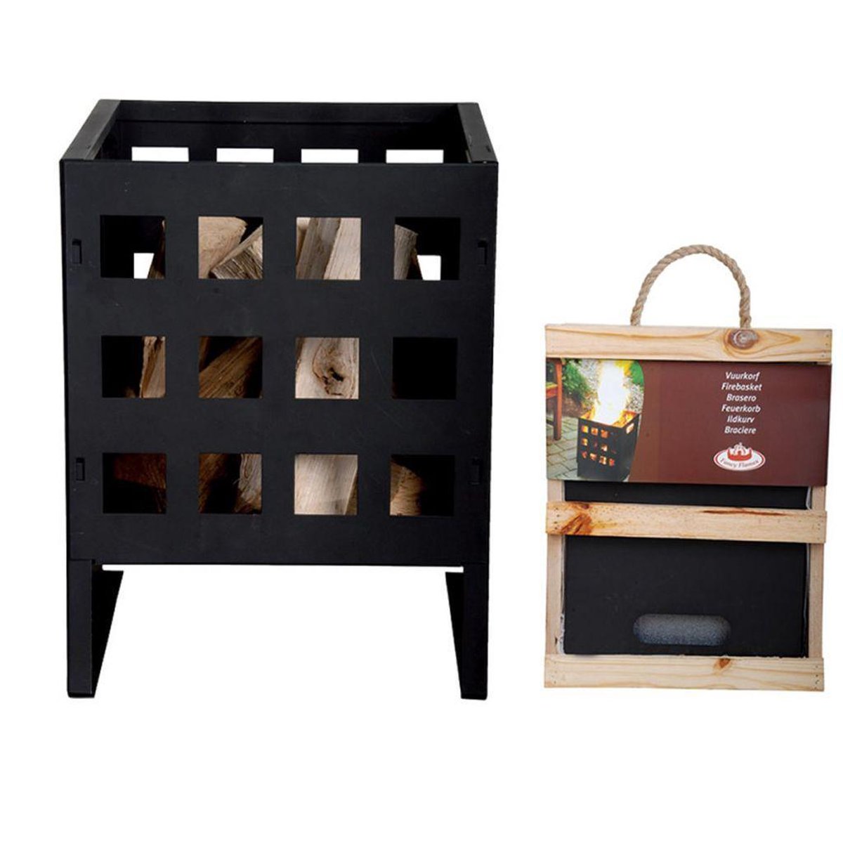 Esschert Design Brasero - 30 x 30 x 40 cm - Noir