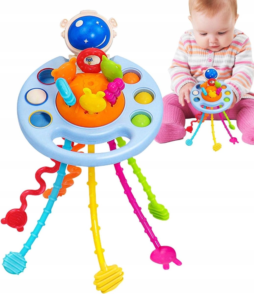 Veilig bijtspeelgoed Octopus 6-in-1 Montessori