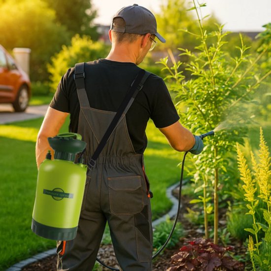 MOZY® - Plantenspuit - met Verstelbare Schouderriem en Lans - 8 Liter - Groen - Drukspuit - Onkruidspuit - Waterverstuiver - Handpomp van Merkloos	 — afbeelding 4