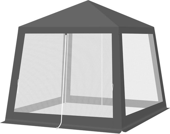 QUICK STAR 2 zijpanelen met RV 250x192cm voor paviljoen Nizza 3x3m zijwand grijs RAL 7012 QUICK STAR 2 zijpanelen met RV 250x192cm voor paviljoen Nizza 3x3m zijwand grijs RAL 7012