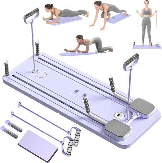 Pilates Board Set met Pilatesstang en Weerstandsband voor Thuisgym Pilates Board Set met Pilatesstang en Weerstandsband voor Thuisgym