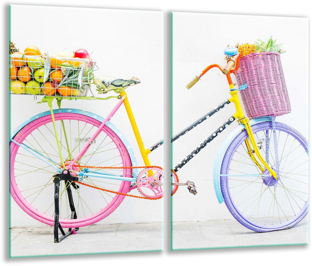 TMK ArtDeko - Snijplank Glas - Inductie - 30x52 cm - Rower Motief
