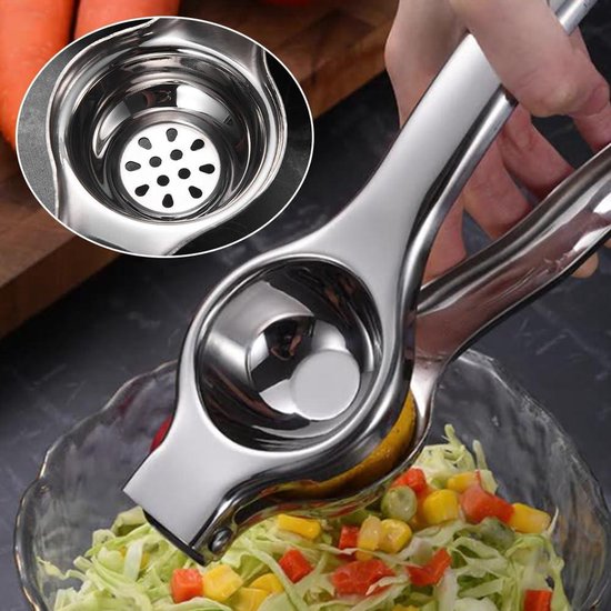 Lemon Squeezer 7cm Heavy Duty Manual Orange Press Stainless Steel Handheld Citrus Juicer Maximum Extraction Manual Fruit Press for Lemon Lime Easy to Use and Clean — afbeelding 2