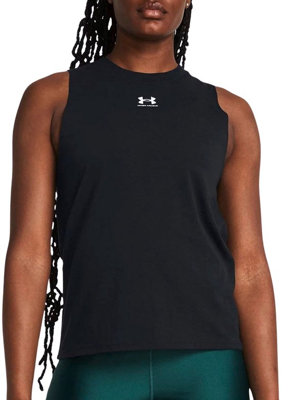 Foto: Under armour ua rival muscle tank dames sporttop zwart