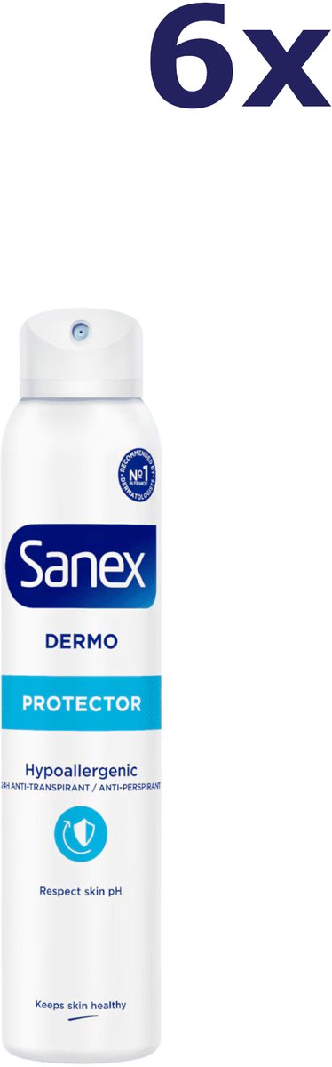 Goedkoopste 6x Sanex Deo spray - 150ml - dermo protector - hypoallergenic