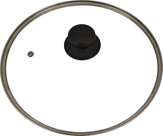 GRÄWE Potdeksel pannendeksel 30 cm volledig glazen deksel met comfortknop