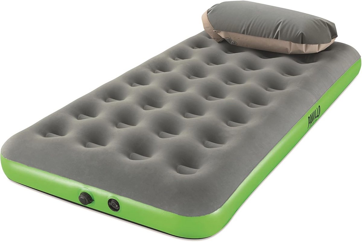 Eenpersoons luchtbed 188 x 99 cm met kussenpomp - Comfortabel en duurzaam