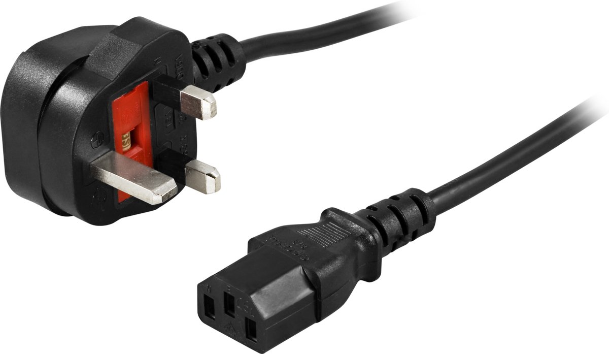 Deltaco DEL-109UK-10 electriciteitssnoer Zwart 2 m BS 1363 IEC C13