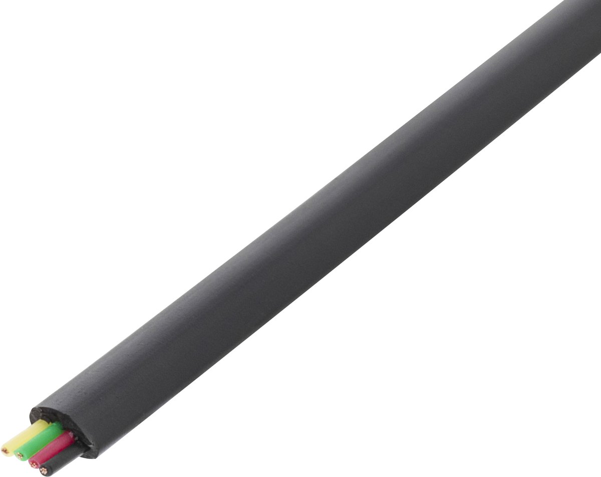 Telefoonkabel 6-aderig op rol - CU koper (AWG30) / zwart - 100 meter