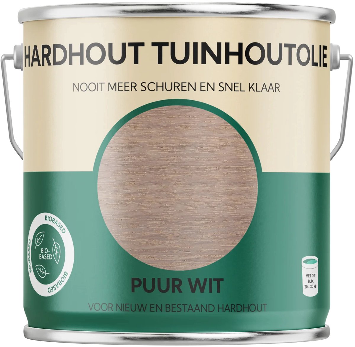 Hardhout Tuinhout Olie - Puur Wit-2500ml