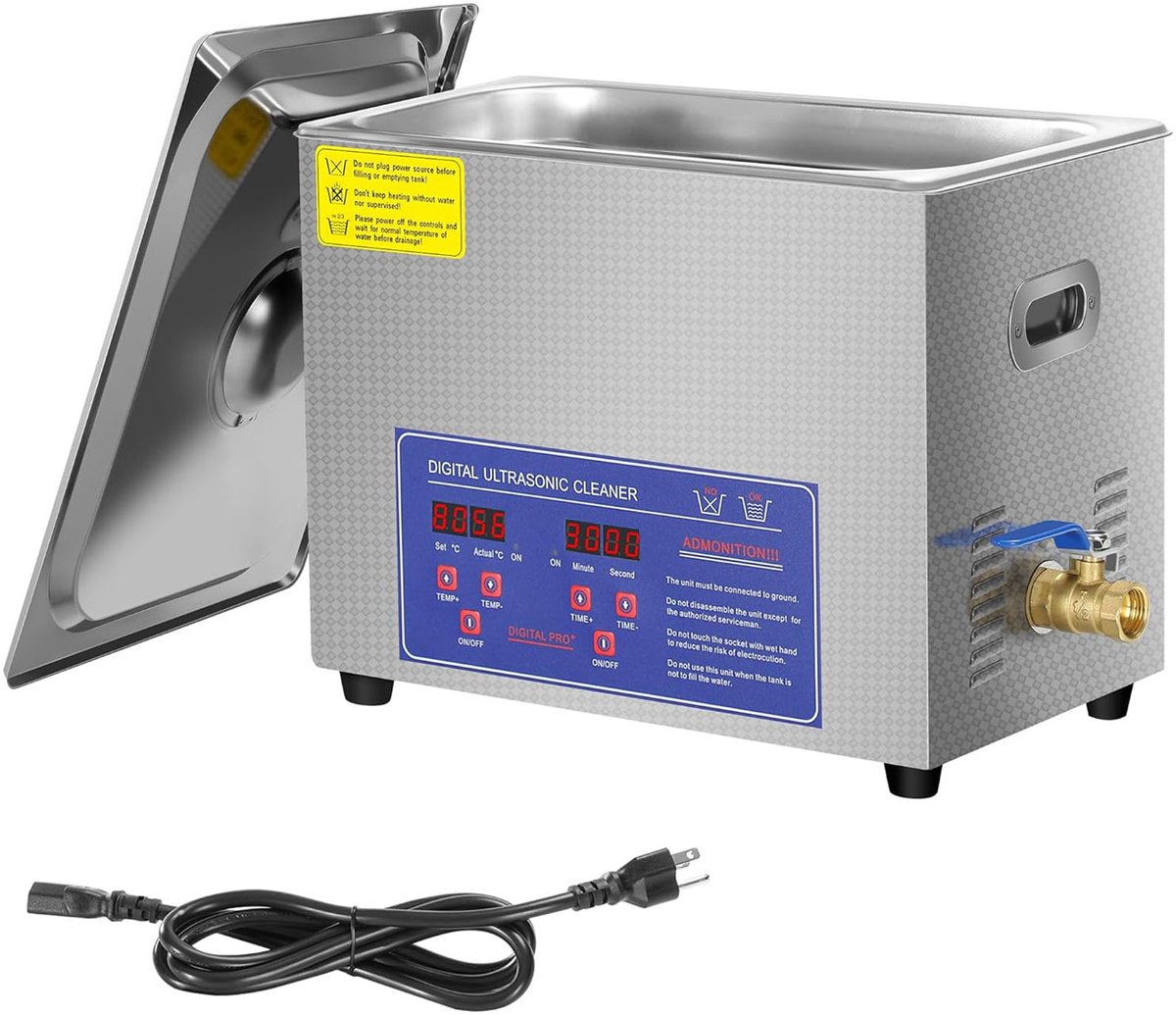 Professionele Ultrasoon Reiniger 10L – Verwarming & Timer – RVS 304 – Digitaal – Sieraden, Brillen, Gereedschap
