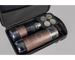 Mugshott Ultimate Package – Draagbaar Koffiezetapparaat met App-besturing, Dubbele Batterij & Accessoires – KoffieSet in Reistas – Perfect voor Koffieliefhebbers Onderweg