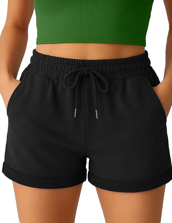 HUIFUAO Zwarte rok voor vrouwen met korte broek dames