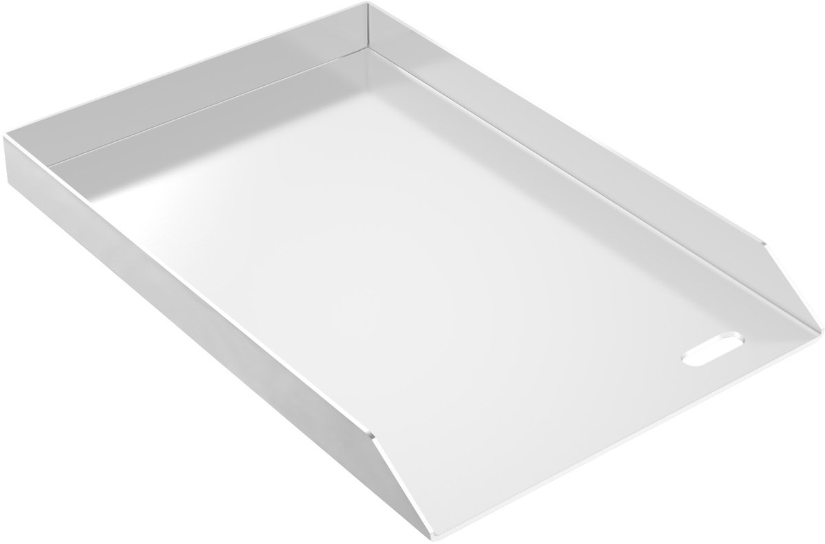 Aufun Grillpan Rvs Bbq Universele Grillpan Voor Houtskool- En Gasgrills, Grillpan Voor Gelijkmatige Warmteverdeling, Grillplaat Met Grillspatel (45 X 30 Cm)