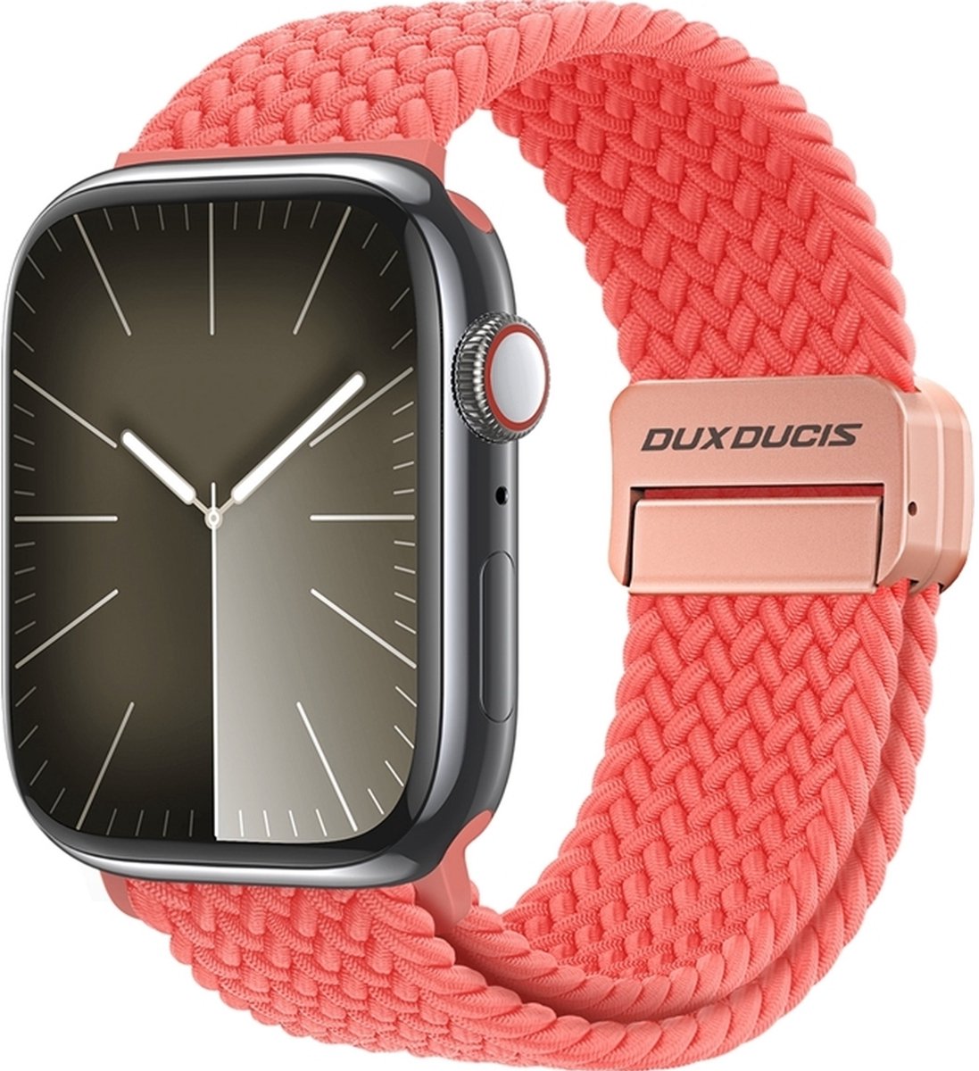 Dux Ducis Nylon Watch bandje geschikt voor Apple Watch Bandje Magneetsluiting | Dux Ducis Mixture Pro - 49/46/45/44 mm - Rood
