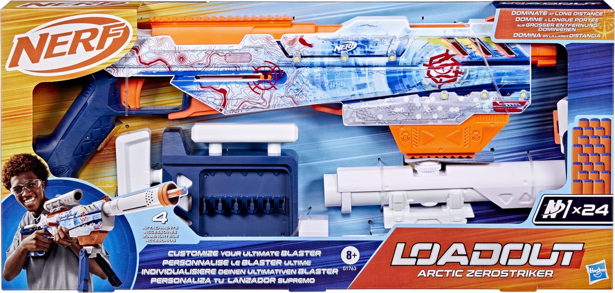 Nerf Loadout Arctic Zerostriker blaster en 24 N1-darts — afbeelding 7