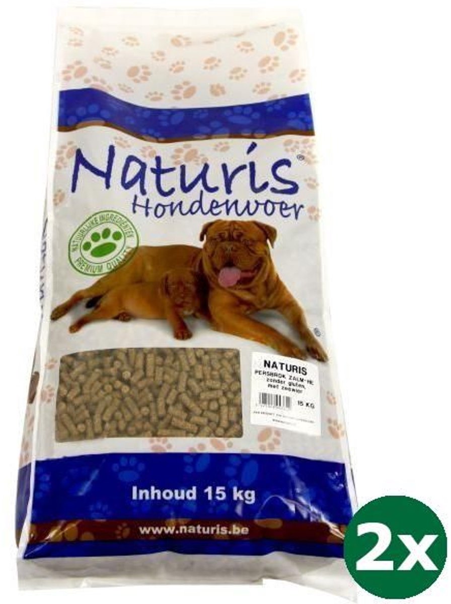 Naturis 2x15 kg Naturis brok geperst high energy zalm hondenvoer