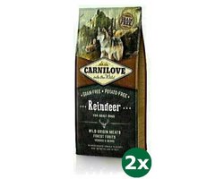 2x12 kg Carnilove reindeer adult hondenvoer