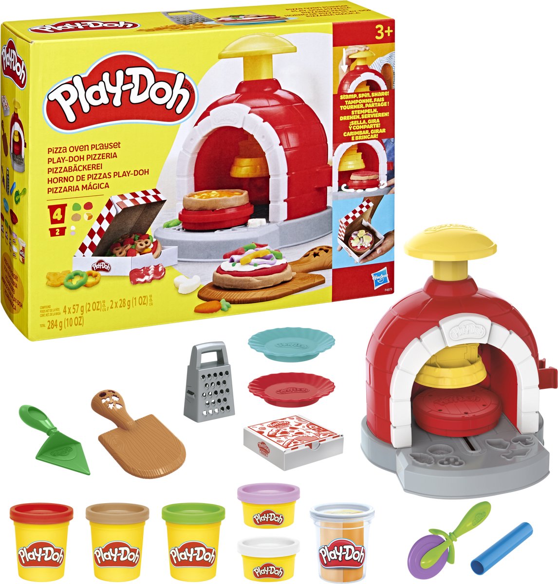 Play-Doh Pizza Oven Speelset - Boetseerklei - Inclusief 6 Play-Doh potjes - Knutselen voor kinderen — afbeelding 2