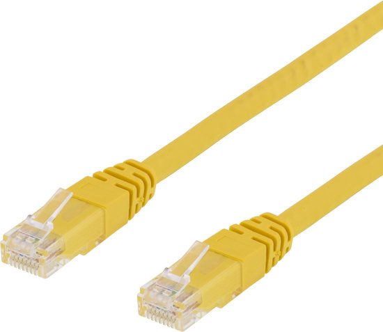 DELTACO TP-63GL Cat6 U / UTP Network Cable LSZH - Jaune - 3 mètres