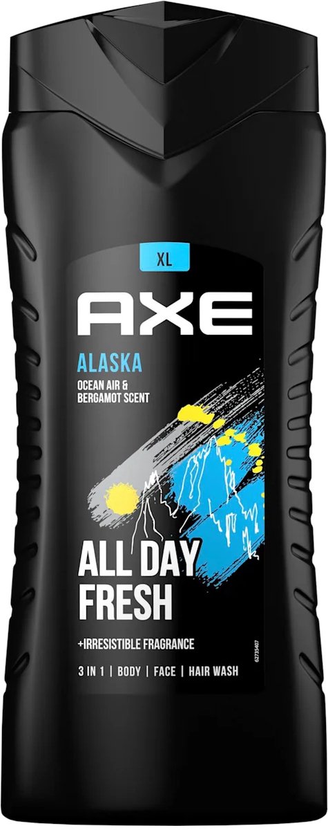 Goedkoopste Axe XL - 3-in-1 Douchegel - Alaska - Ocean Air & Bergamot - 12hrs Long Lasting Scent - 400 ml