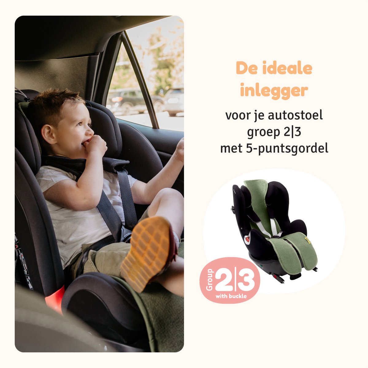 Aeromoov Air Layer Car Seat Group 2/3 Universal | Vanilla – De Gele