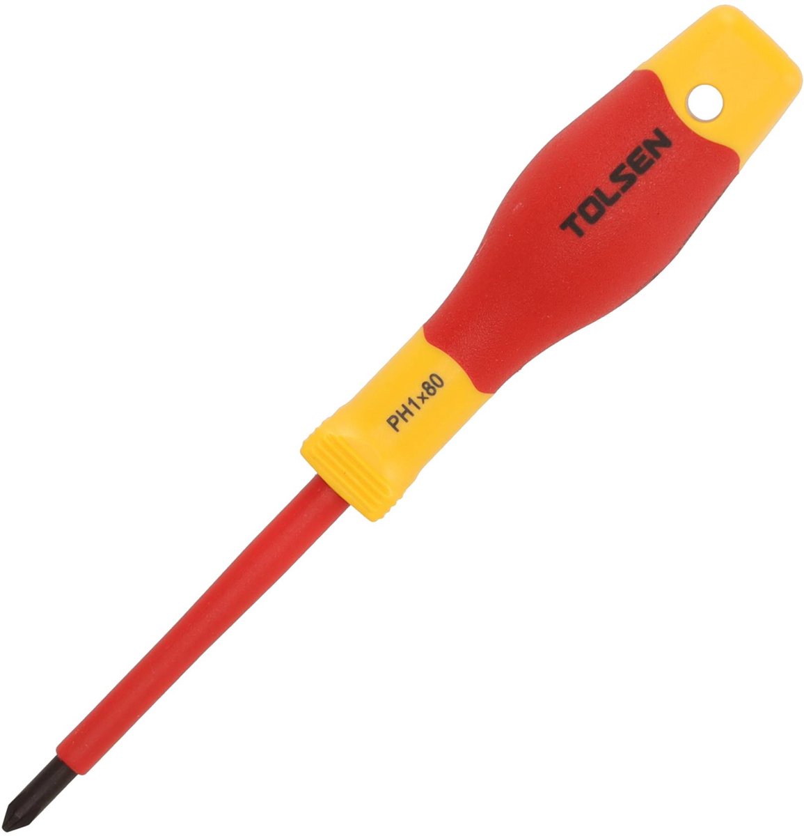 Tolsen Schroevendraaier VDE Premium - Kruiskop Schroevendraaier PH1 x 80 mm