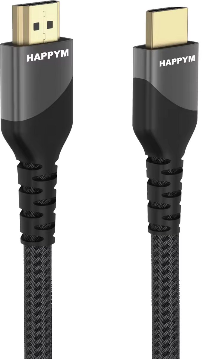 HDMI 2.1 Kabel – 2 Meter – Ultra HD 8K / 4K @120Hz – 48Gbps – High Speed – Goud Vergulde Connectoren – Gevlochten