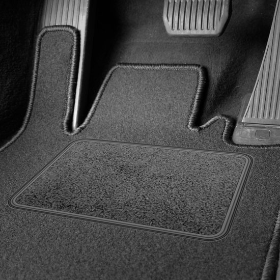 Set velours vloermatten geschikt voor de Audi Q5 Sportback Hybrid 2021- - zwarte afwerking