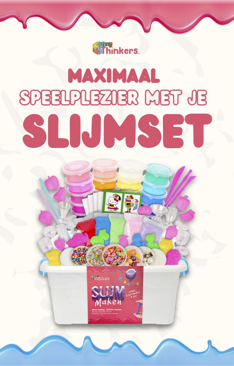 Slijm Maken Set XL met Schort & 62 Onderdelen - Slijm Pakket - Squishy - DIY Knutselpakket - Speelslijm Maker- Knutsel Speelgoed — afbeelding 10