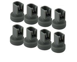 DEGG® - Roulettes pour panier supérieur de lave-vaisselle - Ø 24 mm - Compatible avec IKEA, AEG, Electrolux, Zanussi, Etna, Atag, Juno et Pelgrim - 8 pièces (S)