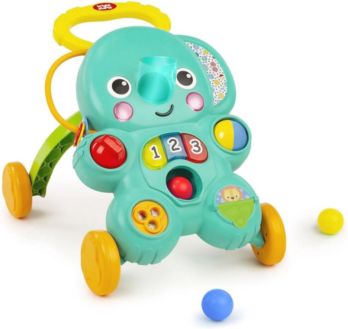 Balspeelwagen met Lichten en Muziek - 2-in-1 Olifant voor Baby's vanaf 6 maanden